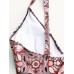 Wireless Flora Printed Deep Open Necklines Chic Swimwear