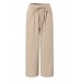 Women 100  Cotton Side Pockets Solid Color Elastic Waist Ankle Length Casual Pants