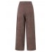 Women Corduroy Solid Color Pleating Pocket Ankle Length Side Pockets Retro Pants