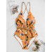 Ladies Chic Animals Printed Backless High Leg Swimwear