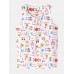 Plus Size Women Funny Cartoon Print Home Sleeveless Softies Vest Pajama Set