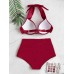 High Waisted Halter Backless Swimsuits For Womens Hot Bikini